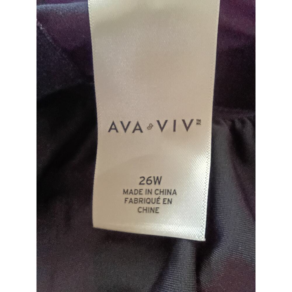 Ava & Viv Classic Black One Piece Swimsuit Plus Size 3X - Picture 4 of 6